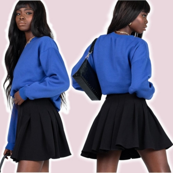 Princess Polly Lucid Pleated Mini Skirt  Sz 2 Black - Picture 3 of 5